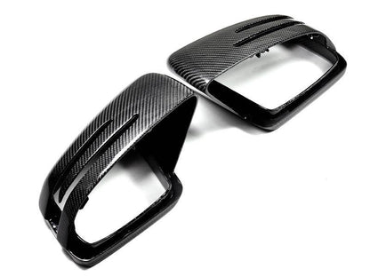 AutoTecknic Replacement Carbon Fiber Mirror Covers - Mercedes-Benz R / ML/ GLE / GL / G Class - Graveyard Performance