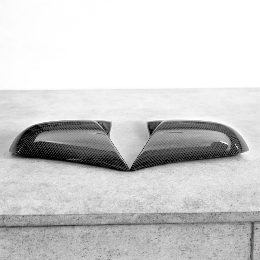 M Style Carbon Fiber Mirror Caps - BMW F2X, F3X, F87 M2, E84 X1 | Palenon Performance - Graveyard Performance