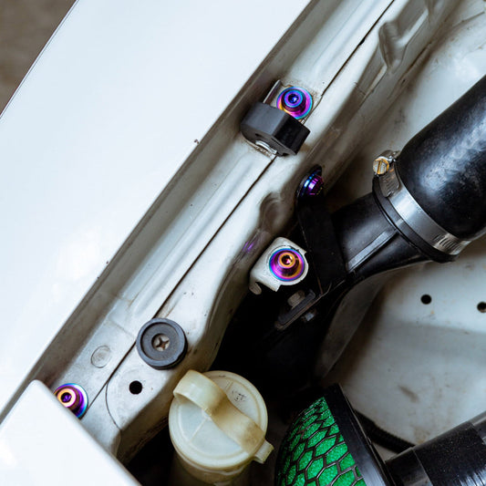 Stage 1 Titanium Hardware Engine Bay Kit - Toyota Supra MKIII (1986-1992) - Graveyard Performance