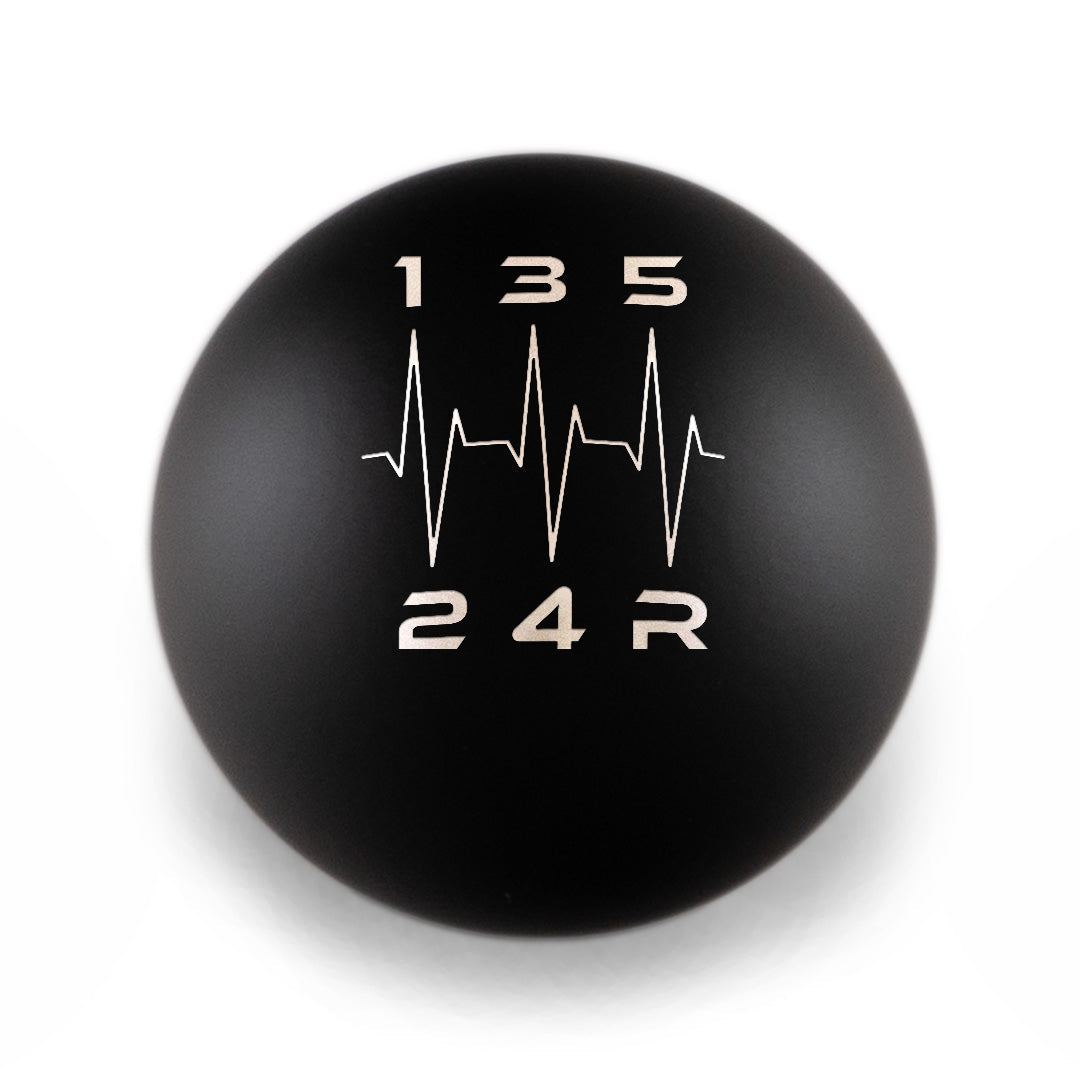 Billetworkz Weighted Shift Knob -  5-Speed Heartbeat Engraving for Subaru - Graveyard Performance