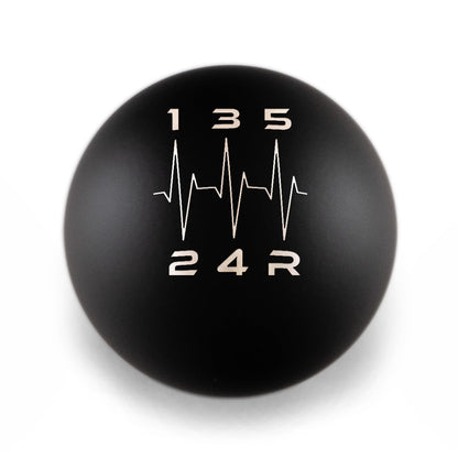 Billetworkz Weighted Shift Knob -  5-Speed Heartbeat Engraving for Subaru - Graveyard Performance