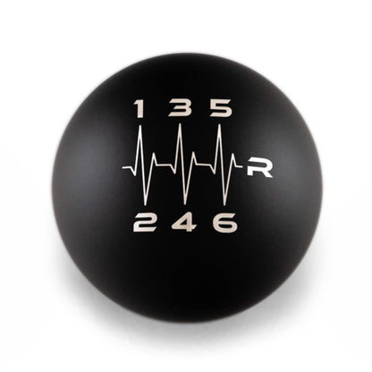 Billetworkz Weighted Shift Knob - 6 Speed Heartbeat Engraving for Subaru - Graveyard Performance