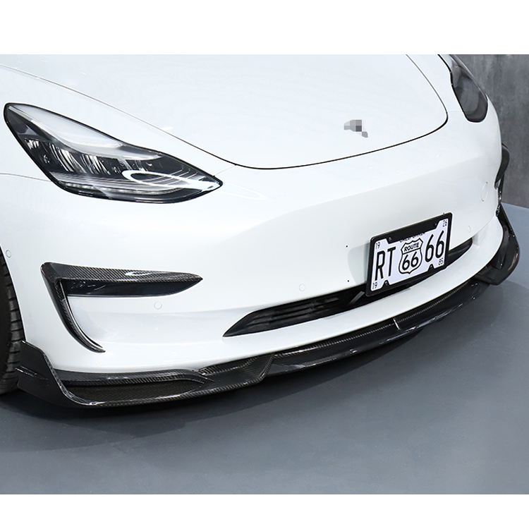 Tesla Model 3 Carbon Fiber Front Lip | Palenon Performance - Graveyard Performance
