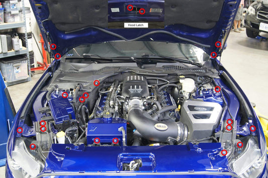 Ford Mustang GT (2015-2017) Titanium Engine Bay Kit - Graveyard Performance