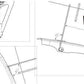 A technical drawing of an automotive wing assembly by 9livesracing showcases side and rear views of the Miata Big Wang Kit '06-15 NC *V1*. The illustration features mounting details and measurements for aluminum wings.
