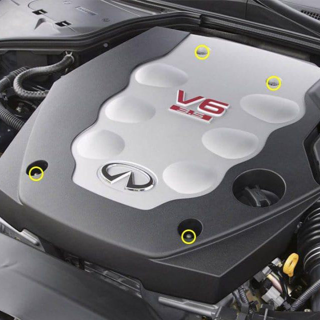 Titanium Hardware Engine Cover Kit - VQ35DE G35 Engine - Graveyard Performance