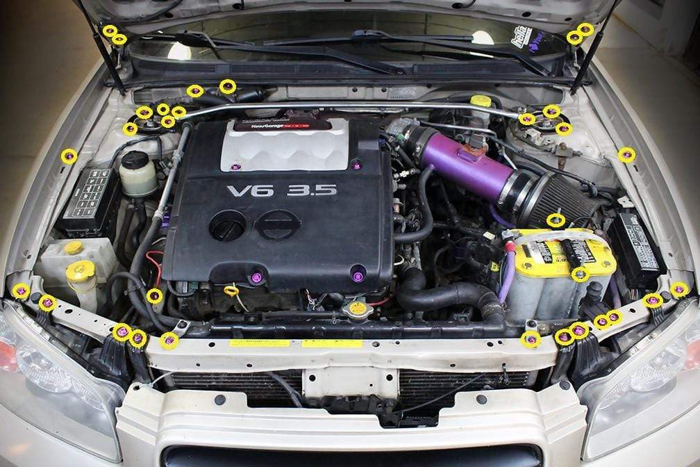 Infiniti I30 (2000-2001) Titanium Engine Bay Kit - Graveyard Performance