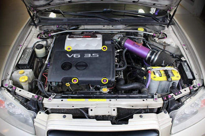 Titanium Hardware Engine Cover Kit - VQ35DE Maxima Engine - Graveyard Performance