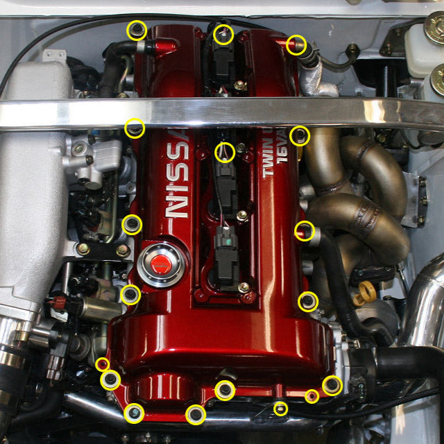 Titanium Hardware Valve Cover Kit - SR20DET VTC - Graveyard Performance