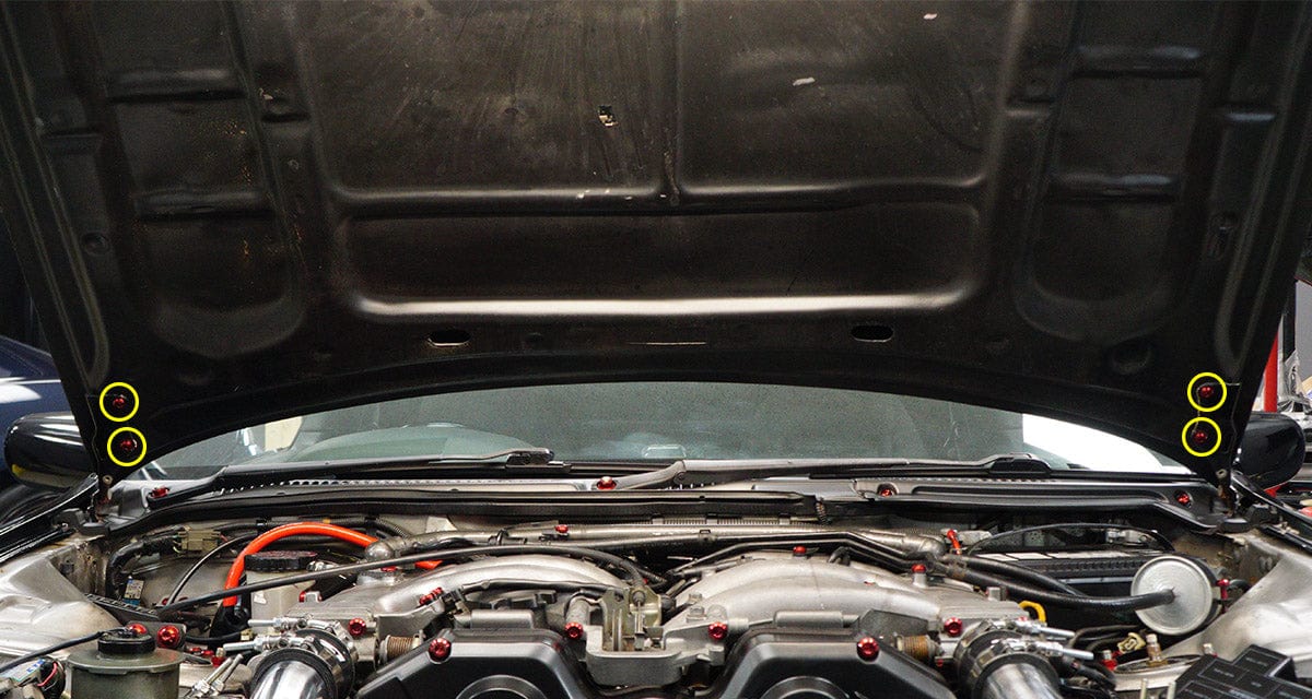 Titanium Hardware Hood Kit - Nissan 300ZX (1990-1999) - Graveyard Performance