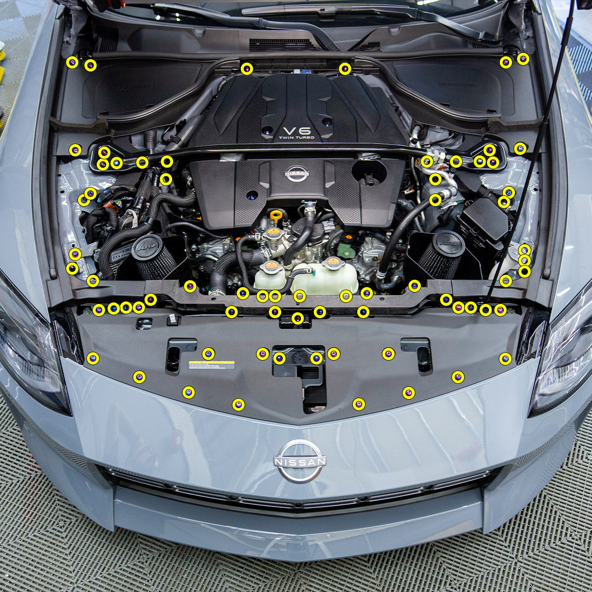 Stage 2 Titanium Hardware Engine Bay Kit - 2023+ Nissan Z - Graveyard Performance
