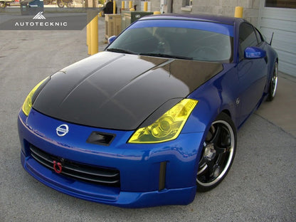 AutoTecknic Pre-preg Carbon Fiber Headlight Trim Set - Nissan 350Z - Graveyard Performance