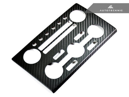 AutoTecknic Dry Carbon AC Stereo Dash Panel Cover - Nissan R35 GTR - Graveyard Performance