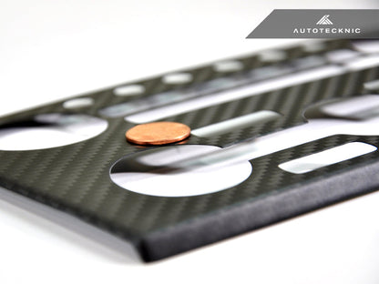 AutoTecknic Dry Carbon AC Stereo Dash Panel Cover - Nissan R35 GTR - Graveyard Performance