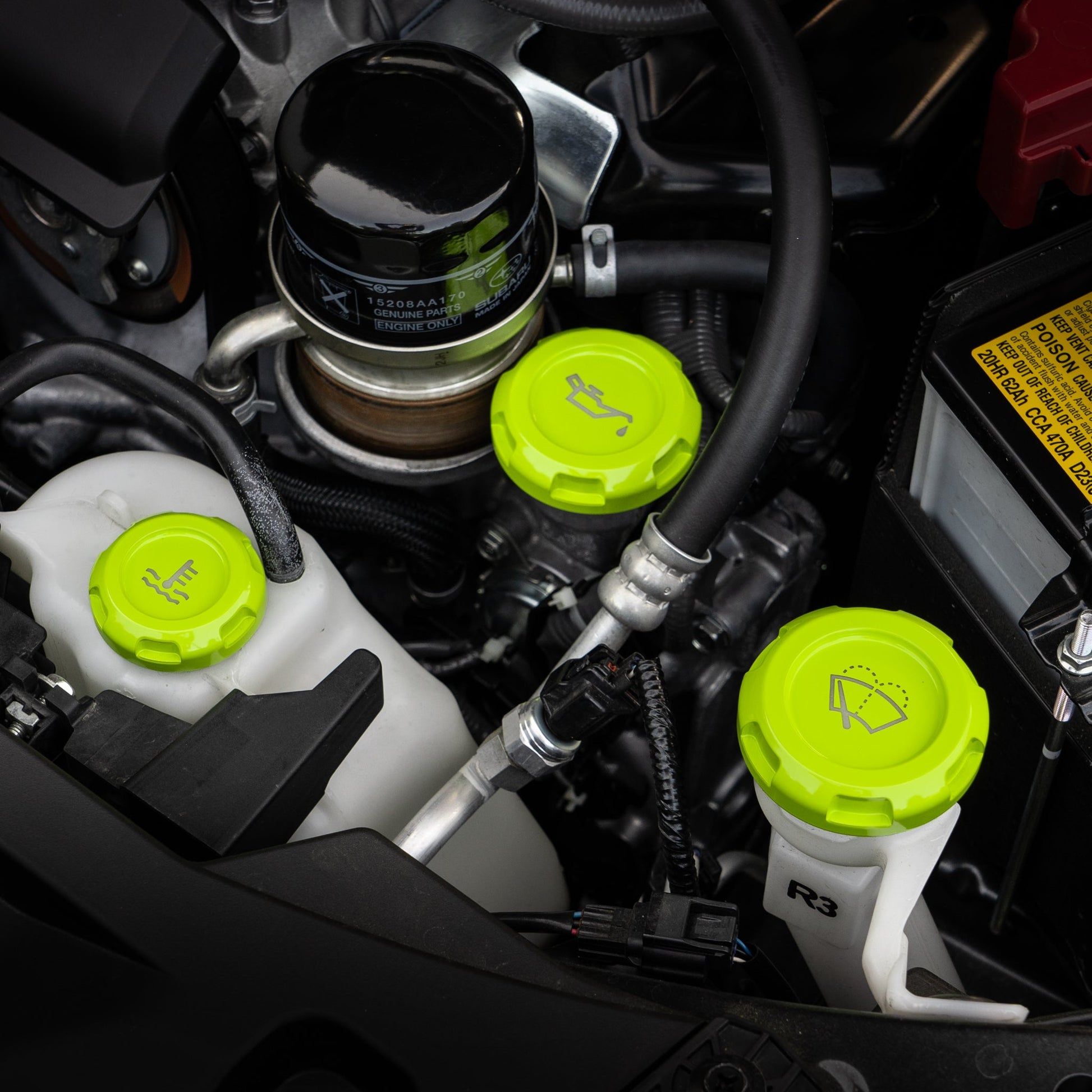 Billetworkz Engine Bay Caps - Subaru Forester 2014+ - Graveyard Performance