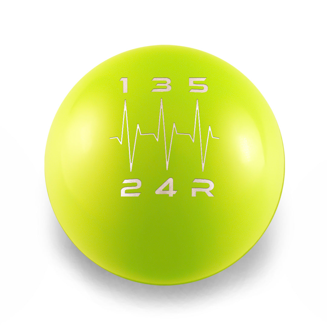 Billetworkz Weighted Shift Knob -  5-Speed Heartbeat Engraving for Subaru - Graveyard Performance