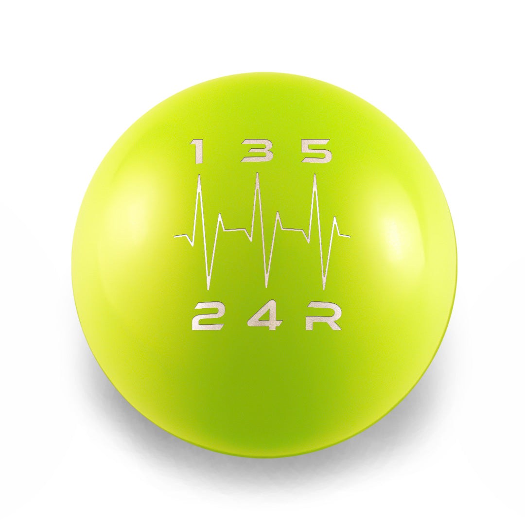 Billetworkz Weighted Shift Knob -  5-Speed Heartbeat Engraving for Subaru