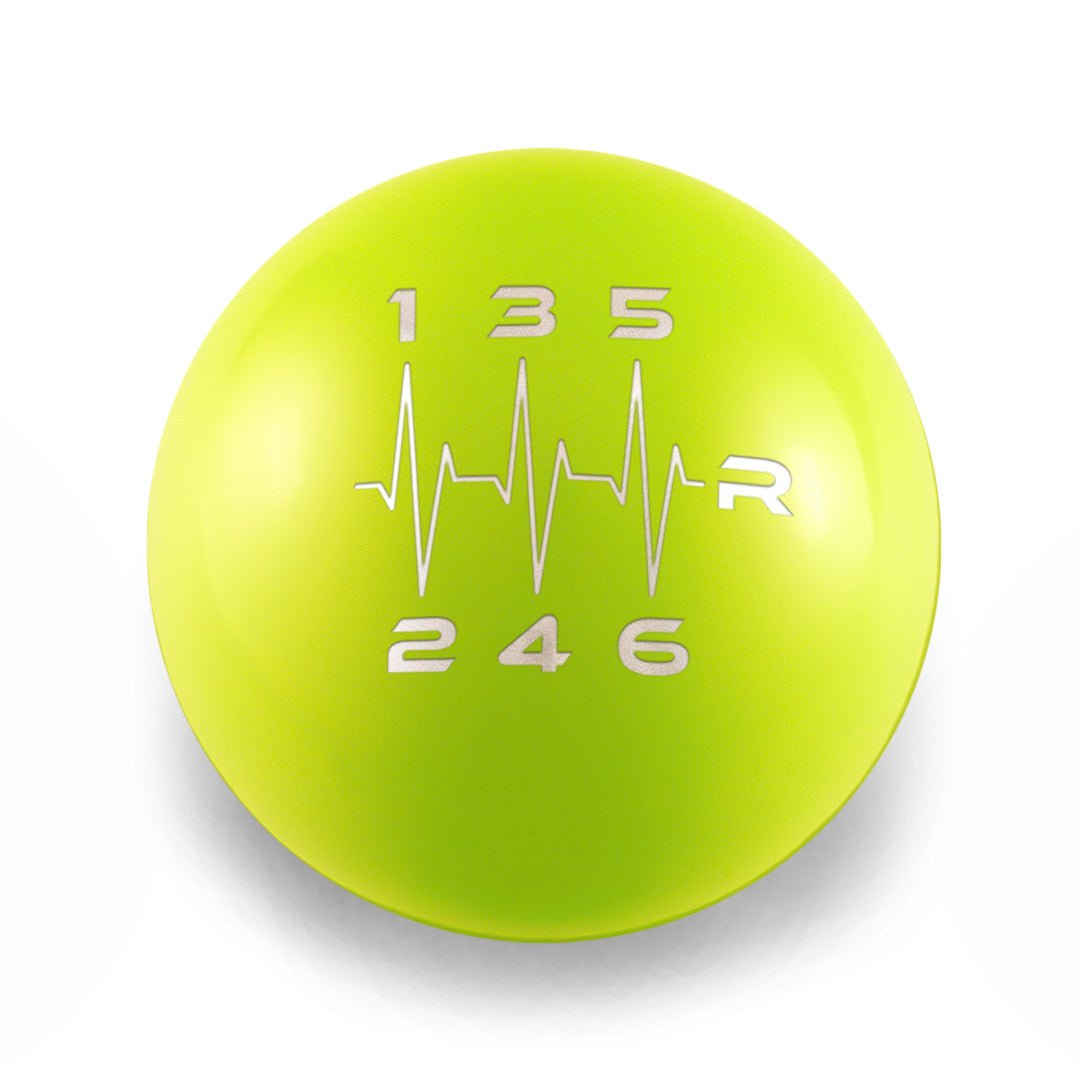 Billetworkz Weighted Shift Knob - 6 Speed Heartbeat Engraving for Subaru - Graveyard Performance