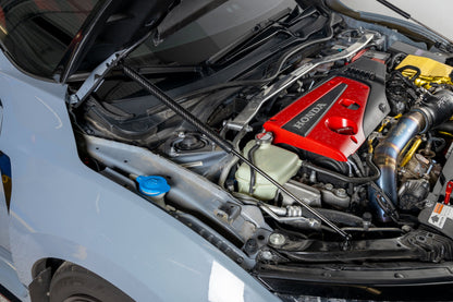 OLM Carbon Fiber Wrapped Hood Struts - 2017-2021 Honda Civic Type R - Graveyard Performance