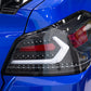 OLM Evolution Tail Lights (Clear Lens, Black Base, White Bar) - 2015-2021 WRX / STI