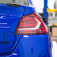 OLM Evolution Tail Lights - Clear Lens, Red Base, White Bar - 2015-2021 Subaru WRX / STI