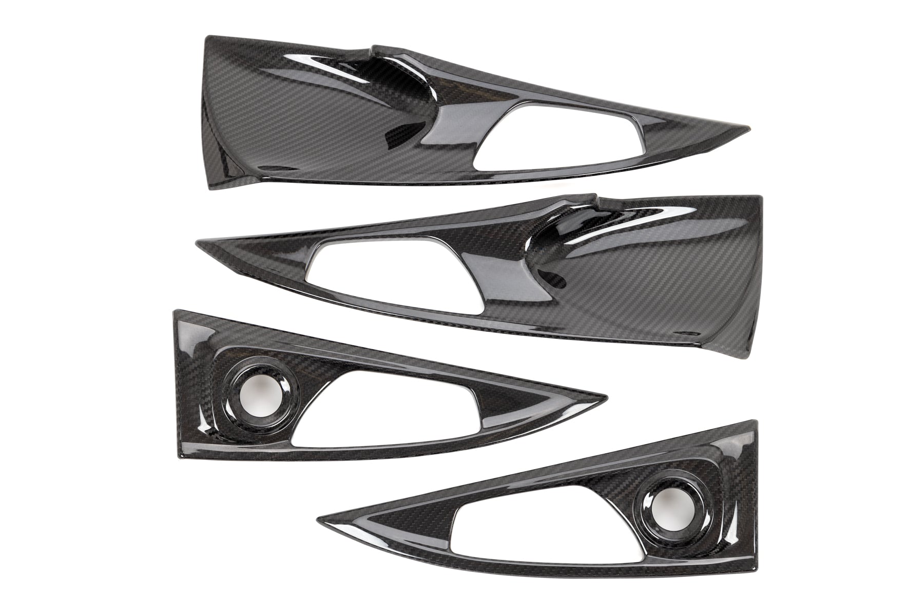 OLM LE Carbon Fiber Interior Door Handle Trim Covers (Full Set) - 2016 - 21 Honda Civic / 2017-21 Honda Civic Type R - Graveyard Performance