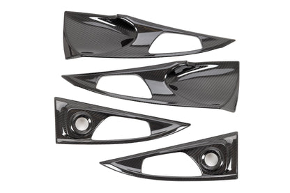 OLM LE Carbon Fiber Interior Door Handle Trim Covers (Full Set) - 2016 - 21 Honda Civic / 2017-21 Honda Civic Type R - Graveyard Performance