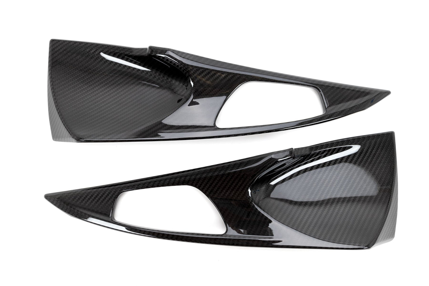 OLM LE Carbon Fiber Interior Door Handle Trim Covers (Full Set) - 2016 - 21 Honda Civic / 2017-21 Honda Civic Type R - Graveyard Performance