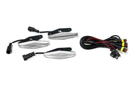 OLM Grille Lights (Clear Lens / Amber LED) - 14-19 Toyota 4Runner - Graveyard Performance