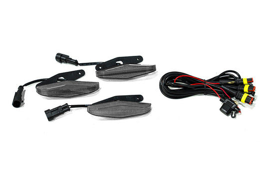 OLM Grille Lights (Smoke Lens / Amber LED) - 14-19 Toyota 4Runner - Graveyard Performance