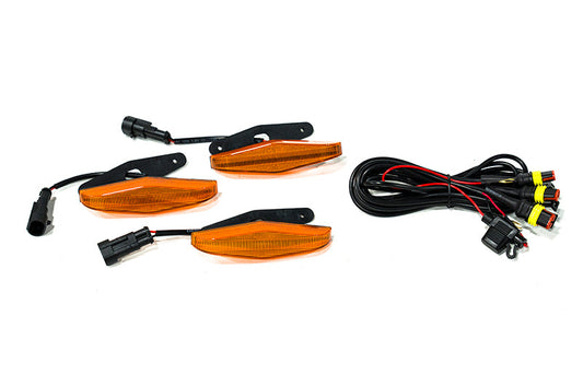 OLM Grille Lights (Amber Lens / Amber LED) - 14-19 Toyota 4Runner - Graveyard Performance