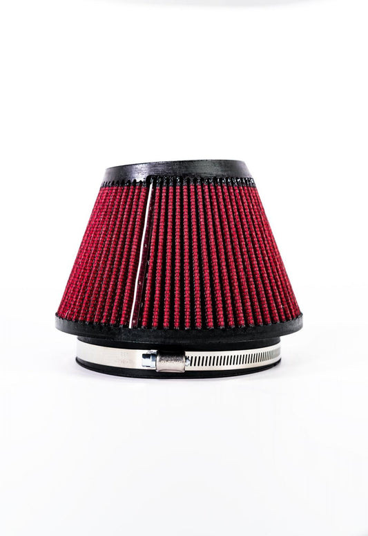PRL Motorsports Air Filter for Honda Civic Type R HVI  6.00 Inch Inlet Oiled Cone Filter Short Red