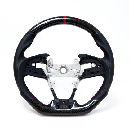 PRL Motorsports Steering Wheel 2016-2021 Civic Carbon and Leather Red