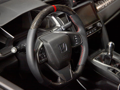 PRL Motorsports Steering Wheel 2016-2021 Civic Carbon and Leather Red