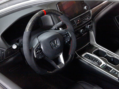 PRL Motorsports Steering Wheel 2018-2022 Accord Carbon and Suede Red