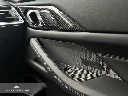 AutoTecknic Dry Carbon Window Switch Panel Trim Set - G82 M4 - Graveyard Performance