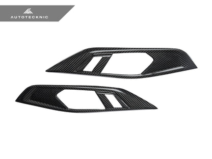 AutoTecknic Dry Carbon Interior Door Handle Trim Set - G22 4-Series - Graveyard Performance