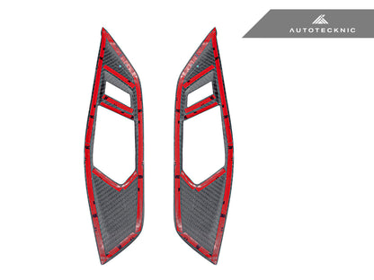 AutoTecknic Dry Carbon Interior Door Handle Trim Set - G22 4-Series - Graveyard Performance