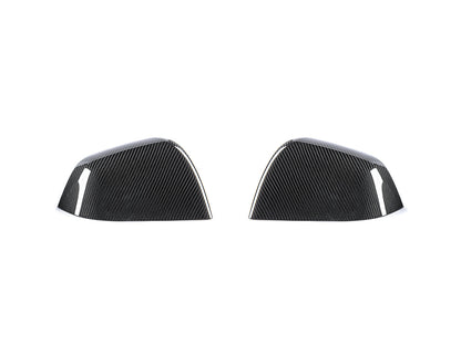 AutoTecknic Dry Carbon Fiber Mirror Covers - Tesla Model Y - Graveyard Performance