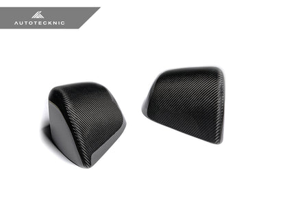 AutoTecknic Dry Carbon Fiber Mirror Covers - Tesla Model Y - Graveyard Performance