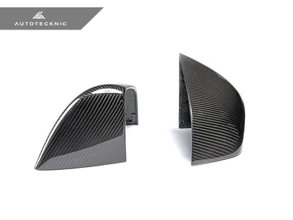 AutoTecknic Dry Carbon Fiber Mirror Covers - Tesla Model Y - Graveyard Performance