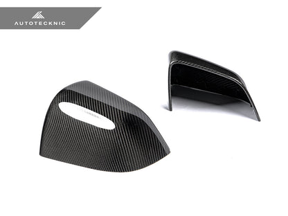 AutoTecknic Dry Carbon Fiber Mirror Covers - Tesla Model Y - Graveyard Performance