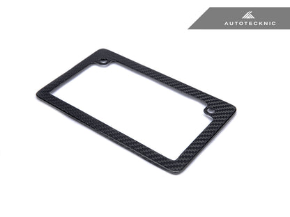 AutoTecknic Dry Carbon Fiber Motorcycle License Plate Frame - Graveyard Performance