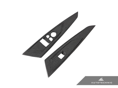 AutoTecknic Dry Carbon Window Switch Panel Trim Set - G22 4-Series - Graveyard Performance