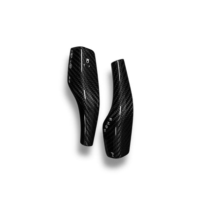 Tesla Model 3 & Y Carbon Fiber Steering Shift Stalk Covers | Palenon Performance - Graveyard Performance