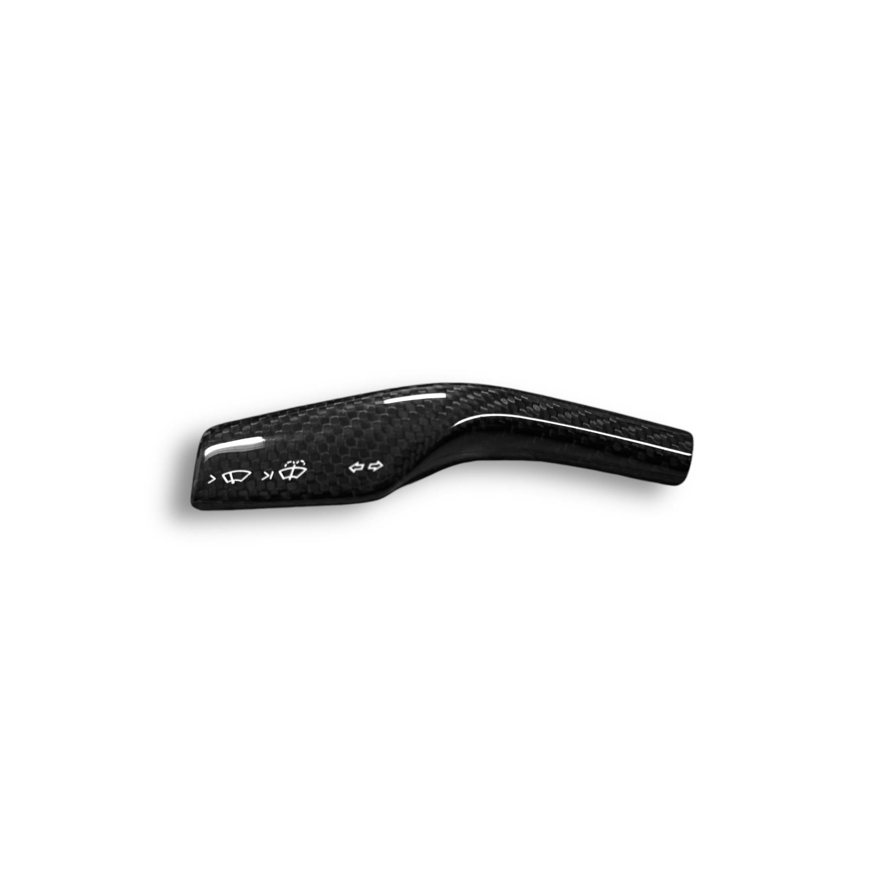Tesla Model 3 & Y Carbon Fiber Steering Shift Stalk Covers | Palenon Performance - Graveyard Performance