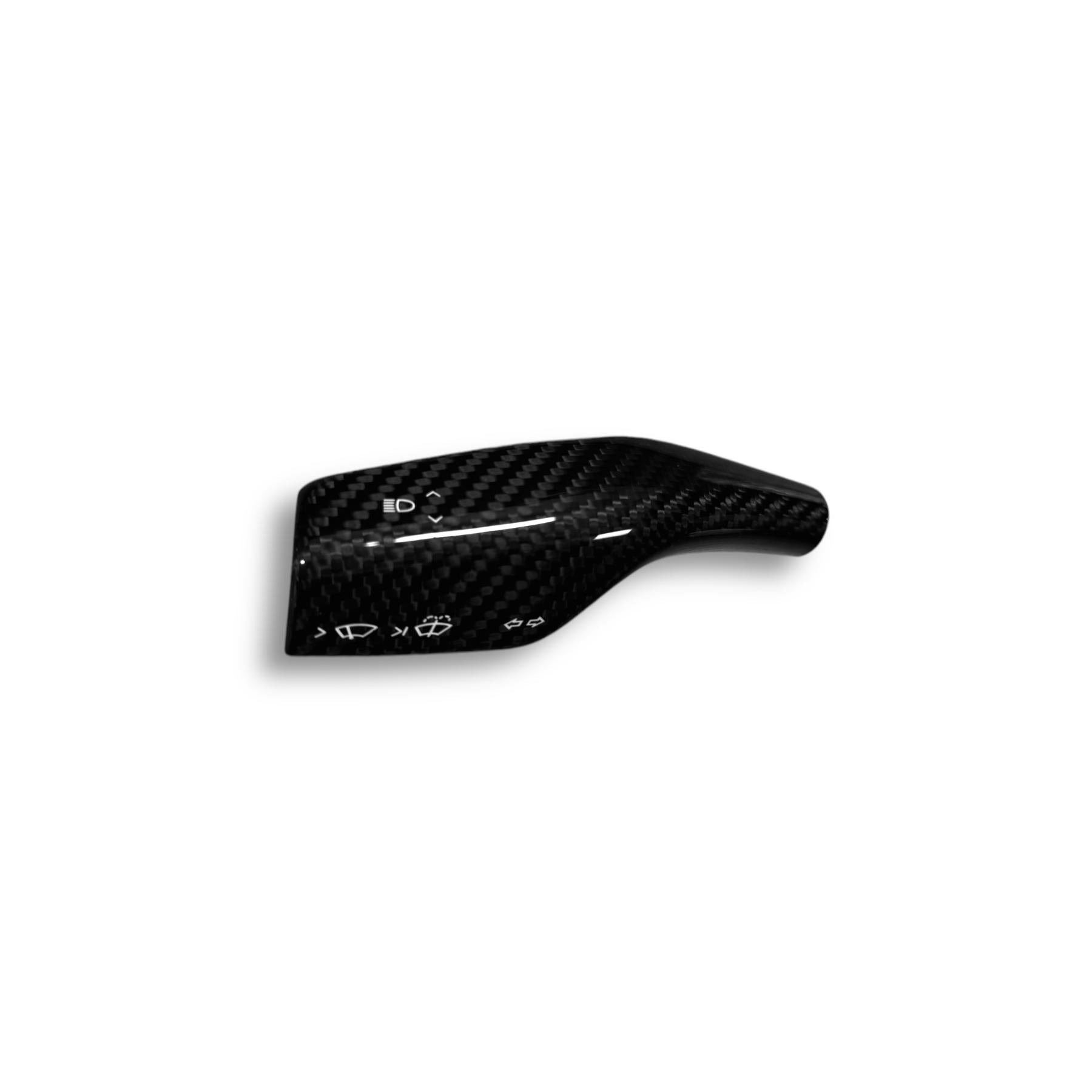 Tesla Model 3 & Y Carbon Fiber Steering Shift Stalk Covers | Palenon Performance - Graveyard Performance