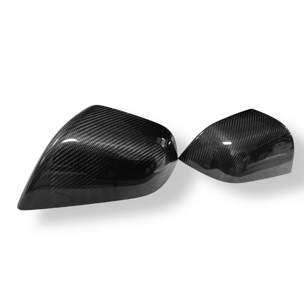 Tesla Model S & 3 & Y Carbon Fiber Mirror Caps | Palenon Performance - Graveyard Performance