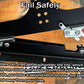 A mechanical device, the "Chassis Mount Splitter Quick Release Kit" by Nine Lives Racing, is attached to a wooden surface. It is labeled "Fail Safely" at the top. Below, text explains that the splitter mounts ensure if a latch fails, a second latch keeps the splitter on the car and away from tires, preventing braking issues and potential crashes.