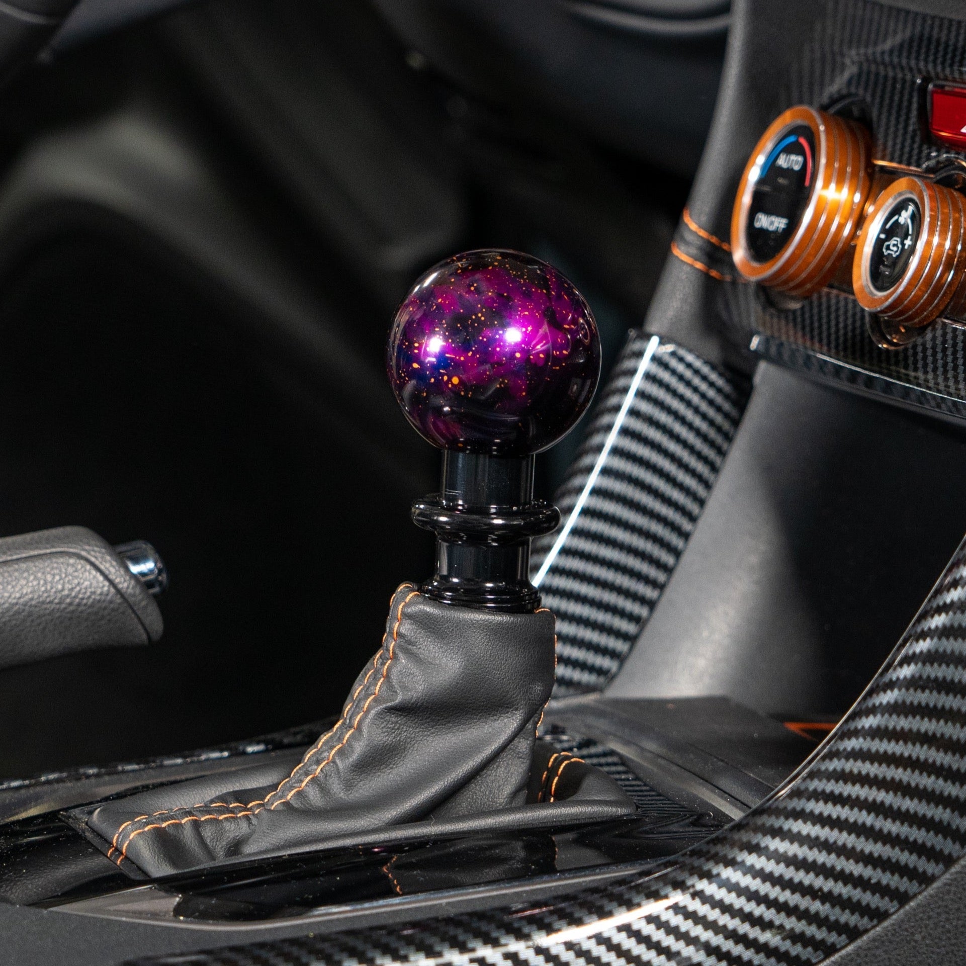 Billetworkz Automatic Shifter - Purple Cosmic Space - Fits Subaru CVT: WRX (15–21), Crosstrek (13–23), Forester (14–18), Impreza (12–23), Legacy/Outback (10–14) - Graveyard Performance